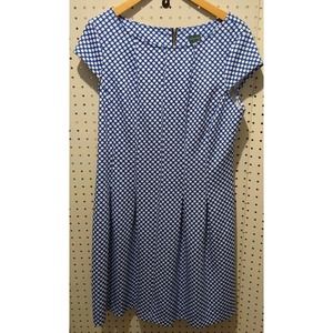 Gabby Skye Blue Polka Dot Dress Easter Pleated Size 10